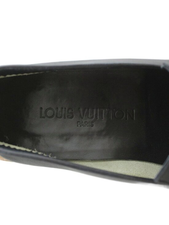 Louis Vuitton Square Toe Loafers Leather Stitch 6 Black main image 6